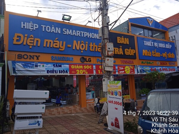 Thi công bảng quảng cáo Hiệp Toàn Smartphone - Thiết Kế Nội Thất Kiến Vàng - Công Ty TNHH Thương Mại Quảng Cáo Và Nội Thất Kiến Vàng